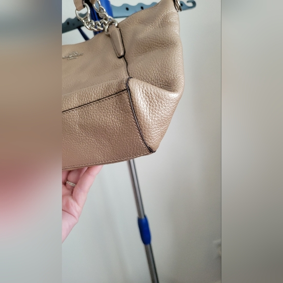Coach Kelsey Metallic Gold Shoulder Bag - Picture 11 of 16